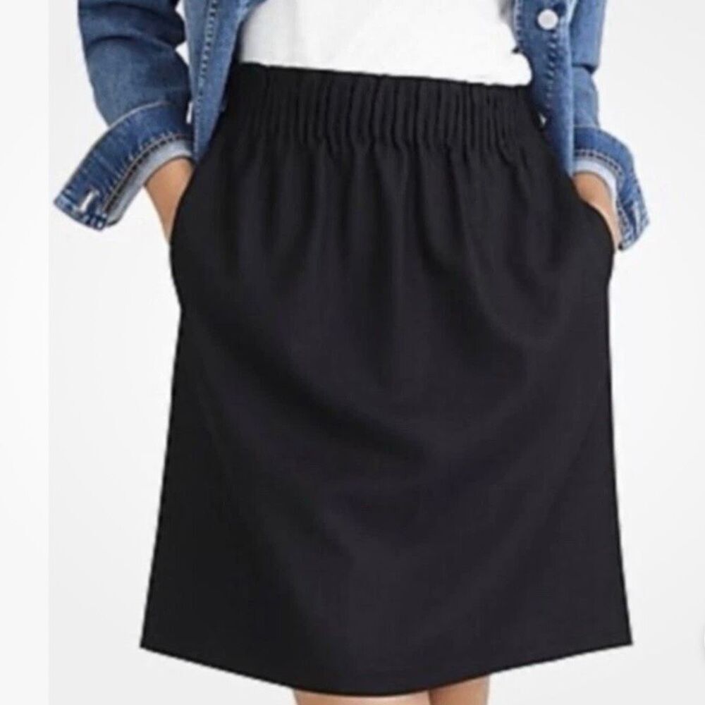 J.Crew Women's Black‎ Wool Blend Pencil Skirt Size 0 Knee Length